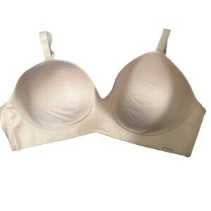 NEW Halston Womens Bra 36D Beige Taupe Wireless Lightly Padded T-Shirt NWOT